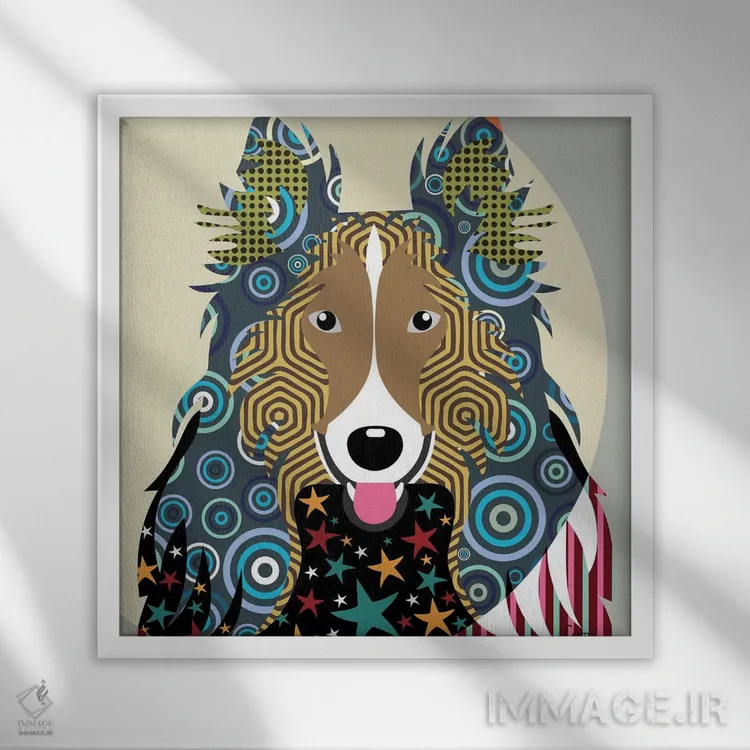 تابلو دکوراتیو کولی زبر اثر لانره استودیو - نمای قابدار سفید