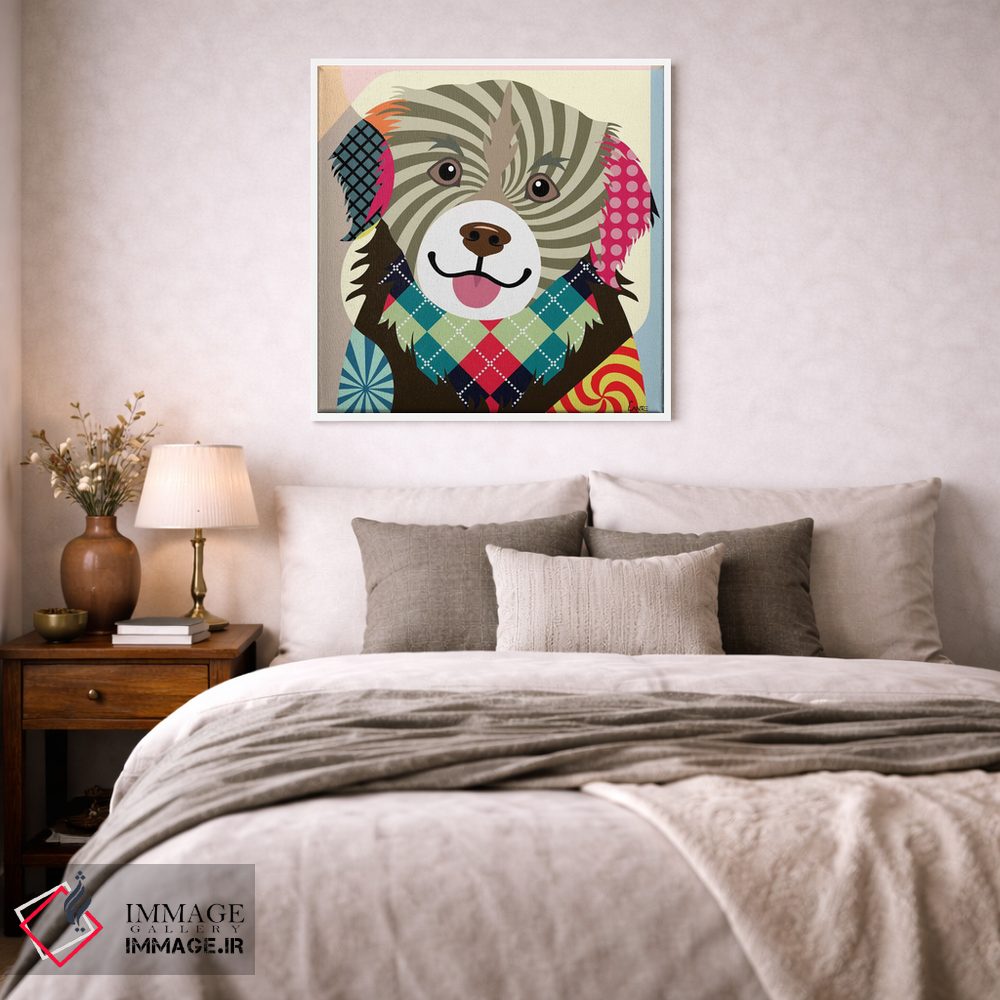 تابلو دکوراتیو تیبتن اسپانیل اثر لانره استودیو - D1W