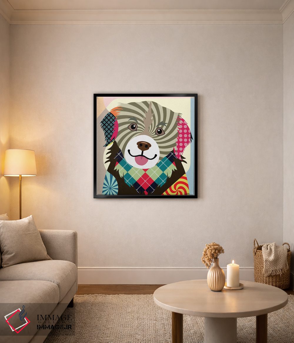 تابلو دکوراتیو تیبتن اسپانیل اثر لانره استودیو - D3B