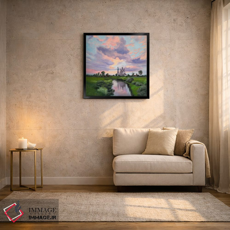 تابلو دکوراتیو منظره آسمان بی انتها اثر جین لانتسمن - D3B