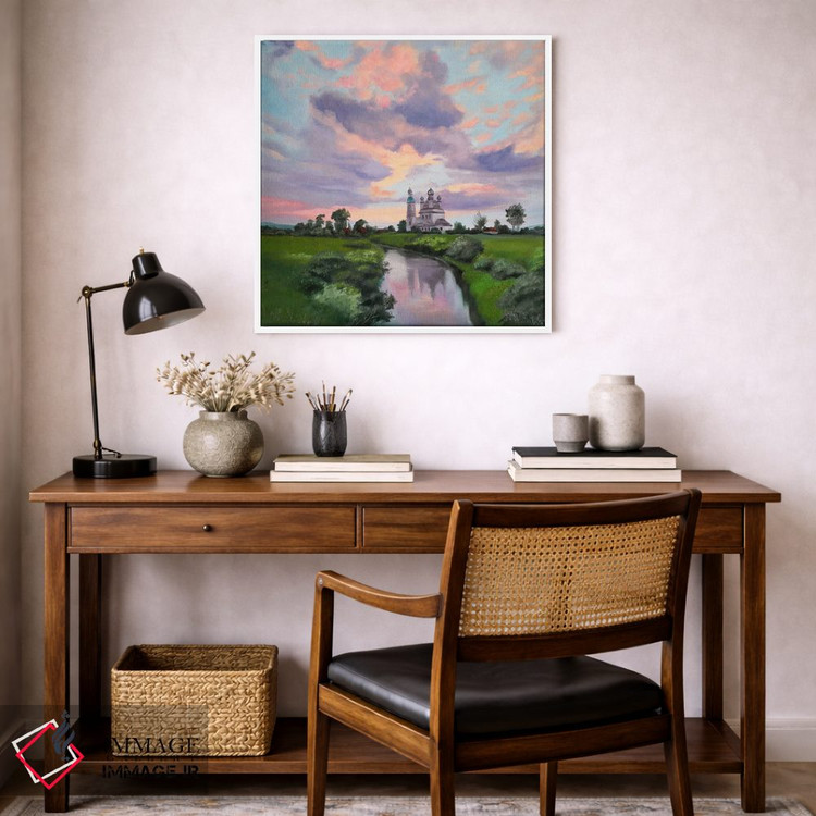 تابلو دکوراتیو منظره آسمان بی انتها اثر جین لانتسمن - D5W