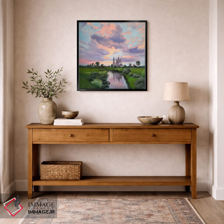 تابلو دکوراتیو منظره آسمان بی انتها اثر جین لانتسمن - D6B