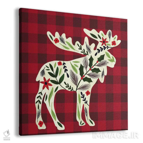 تابلو دکوراتیو "کلبه دنج کریسمس ۱" اثر لوییز آلن - نمای پرسپکتیو محصول