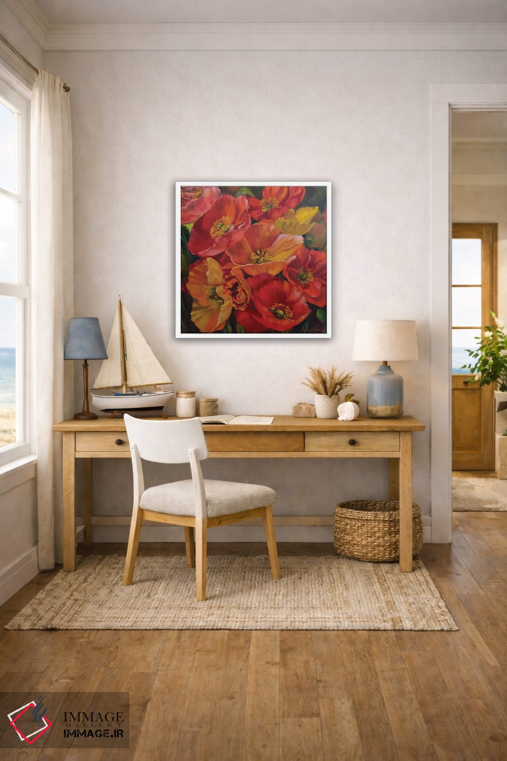 تابلو دکوراتیو شقایق ها اثر جین لانتسمن - D2W