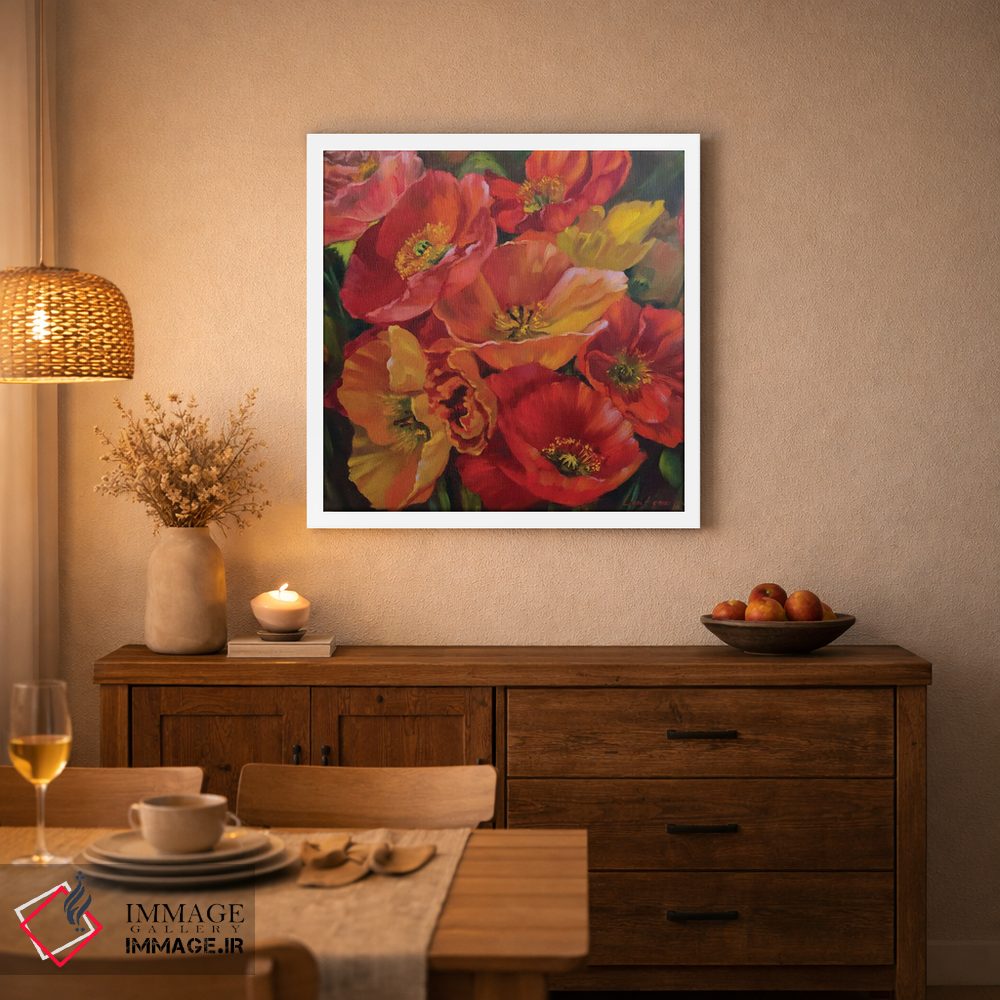 تابلو دکوراتیو شقایق ها اثر جین لانتسمن - D4W