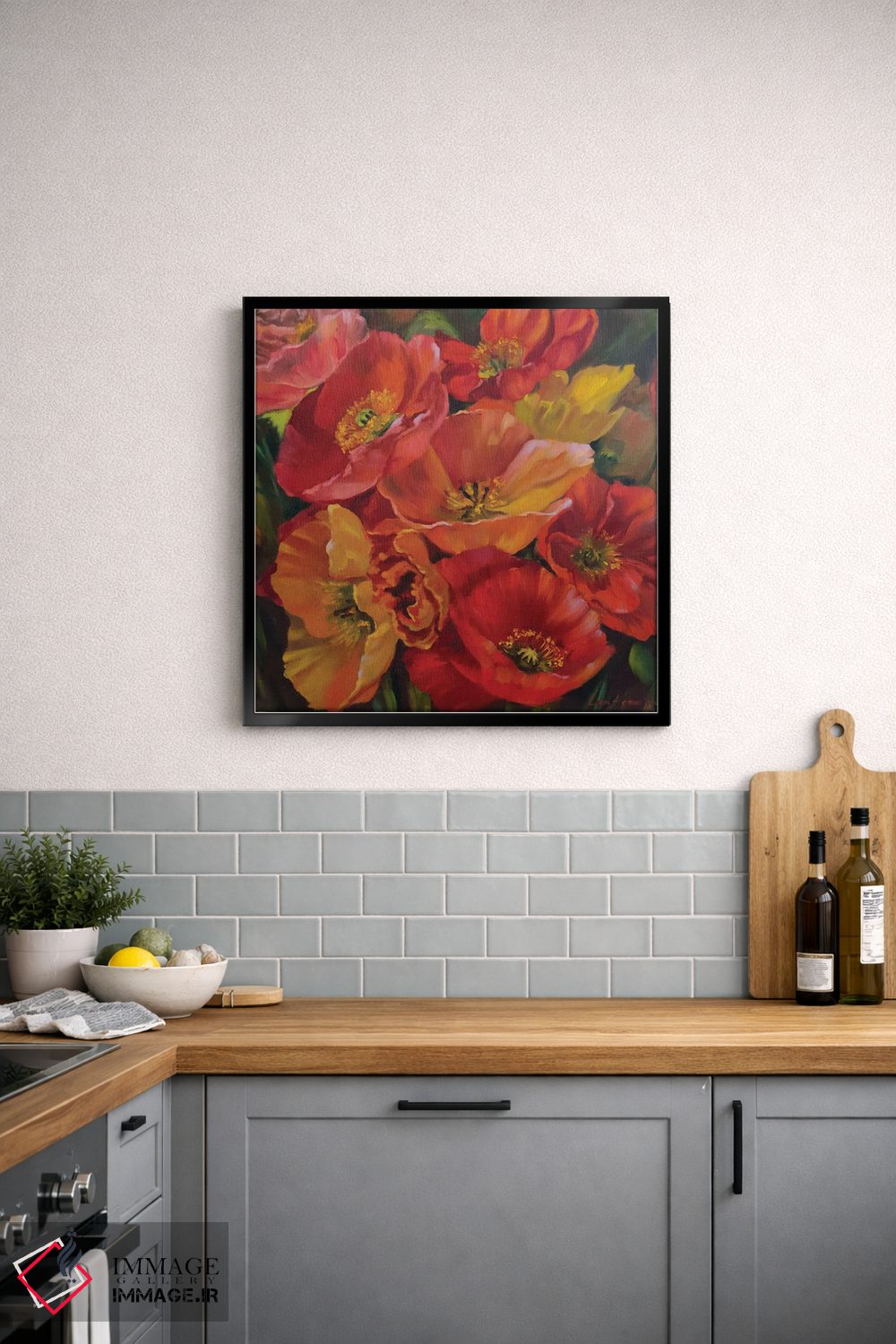 تابلو دکوراتیو شقایق ها اثر جین لانتسمن - D6B