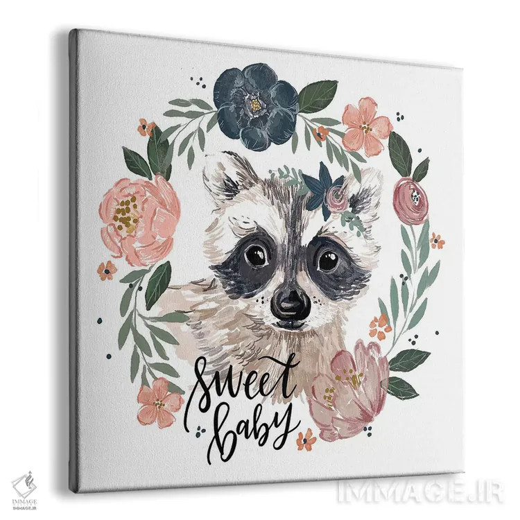 تابلو دکوراتیو "لالایی کودکانه جنگل ۴" اثر لونی هریس - نمای پرسپکتیو محصول