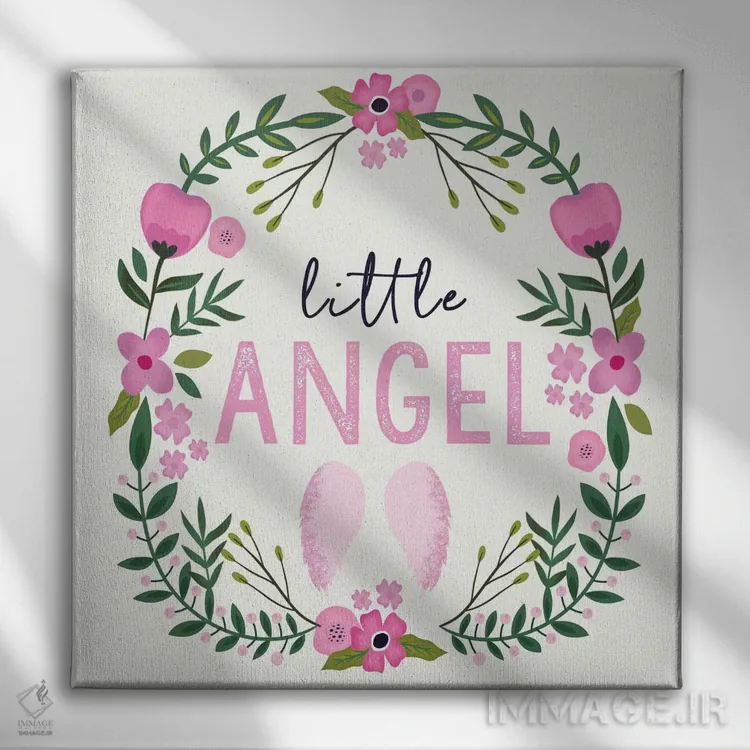 تابلو دکوراتیو "دختر کوچولوی شیرین ۱" اثر لوییز آلن - نمای روبهرو روی دیوار