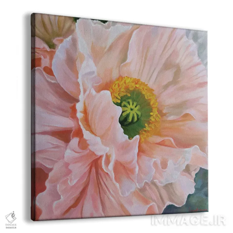 تابلو دکوراتیو شقایق ظریف اثر جین لانتسمن - نمای پرسپکتیو محصول