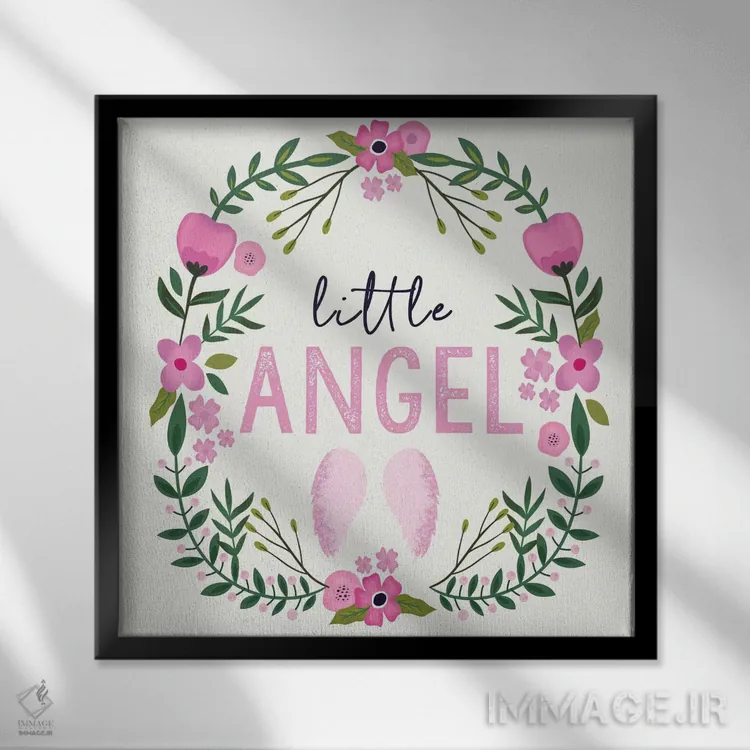 تابلو دکوراتیو "دختر کوچولوی شیرین ۱" اثر لوییز آلن - نمای قابدار مشکی