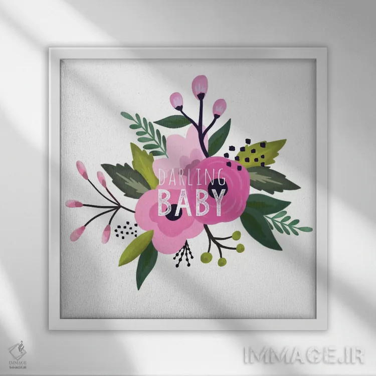تابلو دکوراتیو "دختر کوچولوی شیرین ۲" اثر لوییز آلن - نمای قابدار سفید