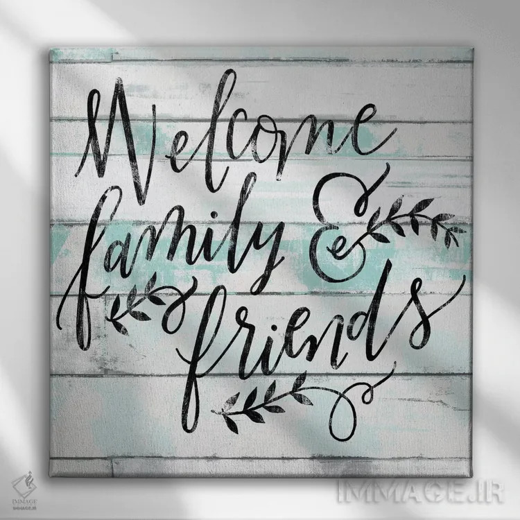 تابلو مدرن "خانه مزرعه هر روز، شخم و رنگ فیروزه ای ۱" اثر لونی هریس - نمای روبهرو روی دیوار