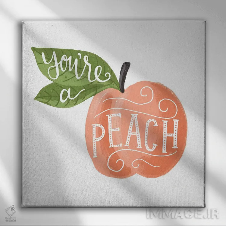 تابلو مینیمال "هلوگونه" اثر لونی هریس - نمای روبهرو روی دیوار