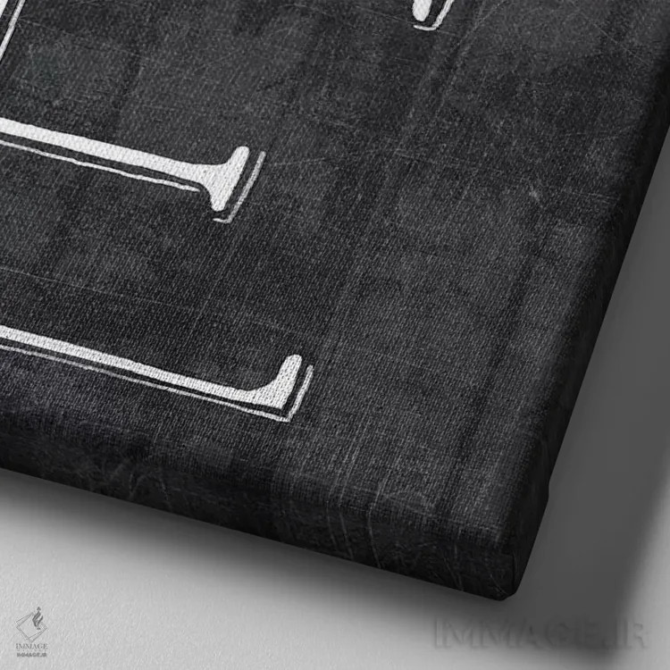 تابلو مدرن "خانه مزرعه هر روز، شخم و رنگ فیروزه ای ۲" اثر لونی هریس - نمای نزدیک بافت بوم