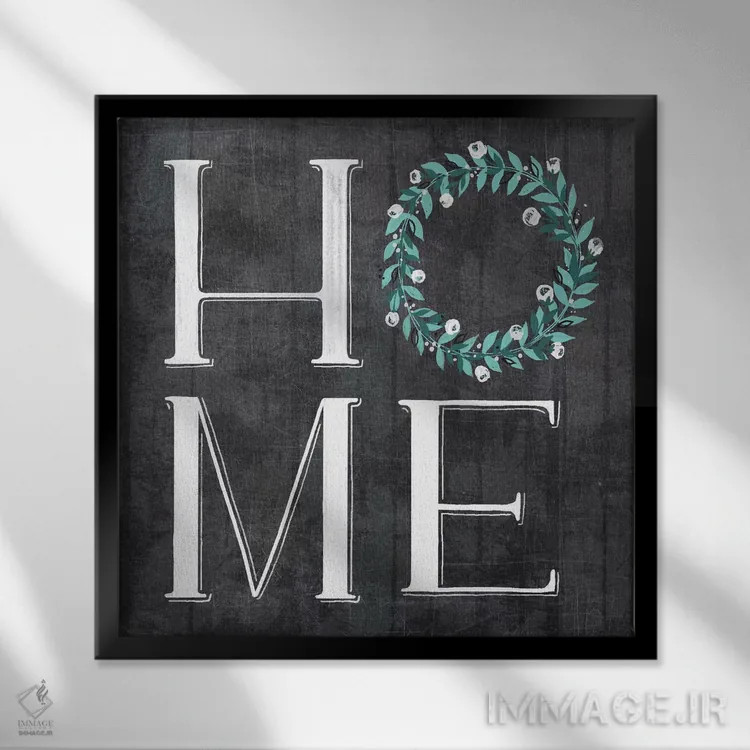 تابلو مدرن "خانه مزرعه هر روز، شخم و رنگ فیروزه ای ۲" اثر لونی هریس - نمای قابدار مشکی