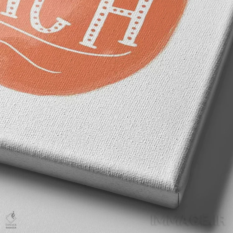 تابلو مینیمال "هلوگونه" اثر لونی هریس - نمای نزدیک بافت بوم