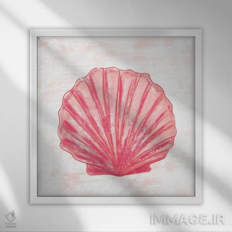تابلو دکوراتیو "سرخی مرجانی ۳" اثر لوییز آلن - نمای قابدار سفید