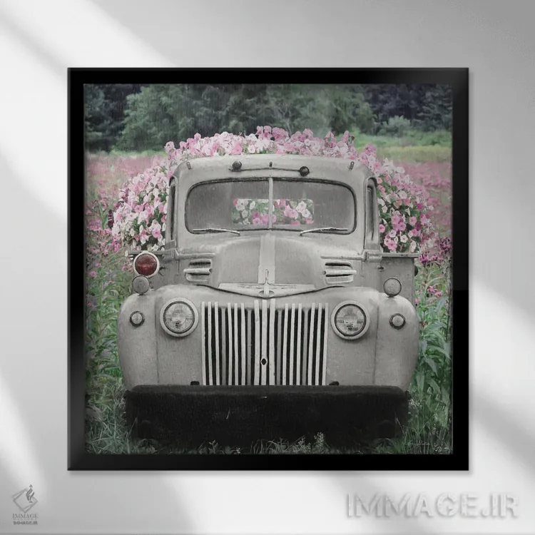 تابلو دکوراتیو "گل برای همه" اثر لری دیتر - نمای قابدار مشکی