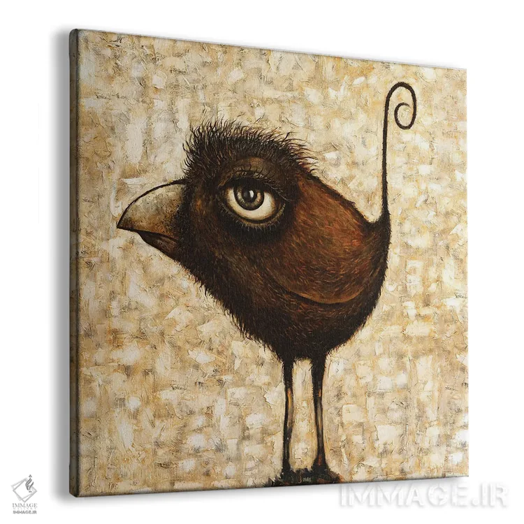تابلو دکوراتیو "پرنده" اثر لیت او'مالی - نمای پرسپکتیو محصول