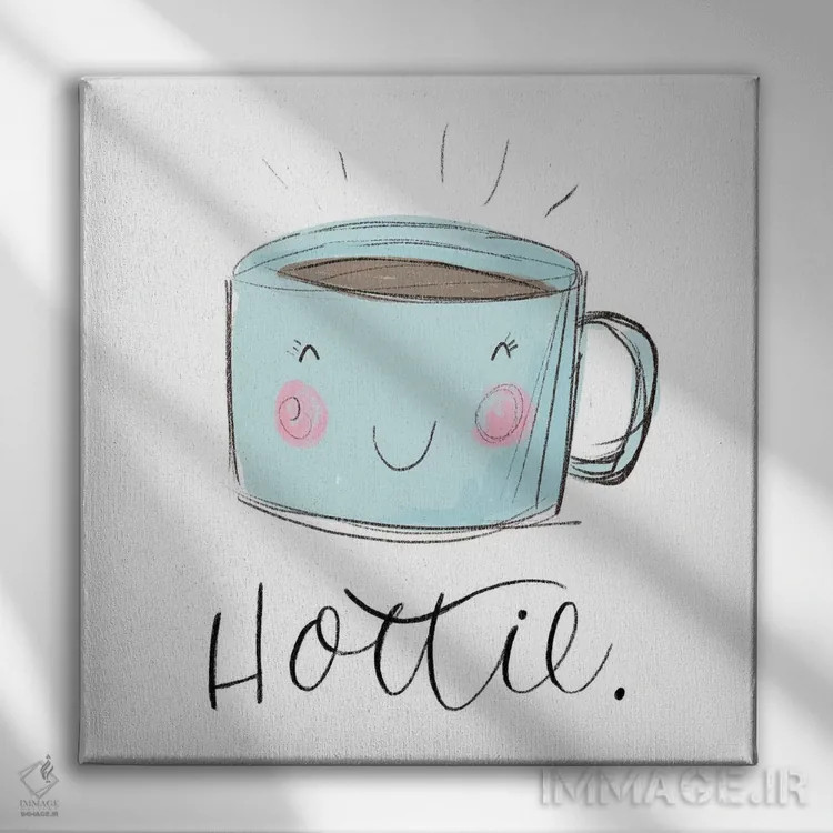 تابلو دکوراتیو "کاکائوی داغ" اثر لونی هریس - نمای روبهرو روی دیوار