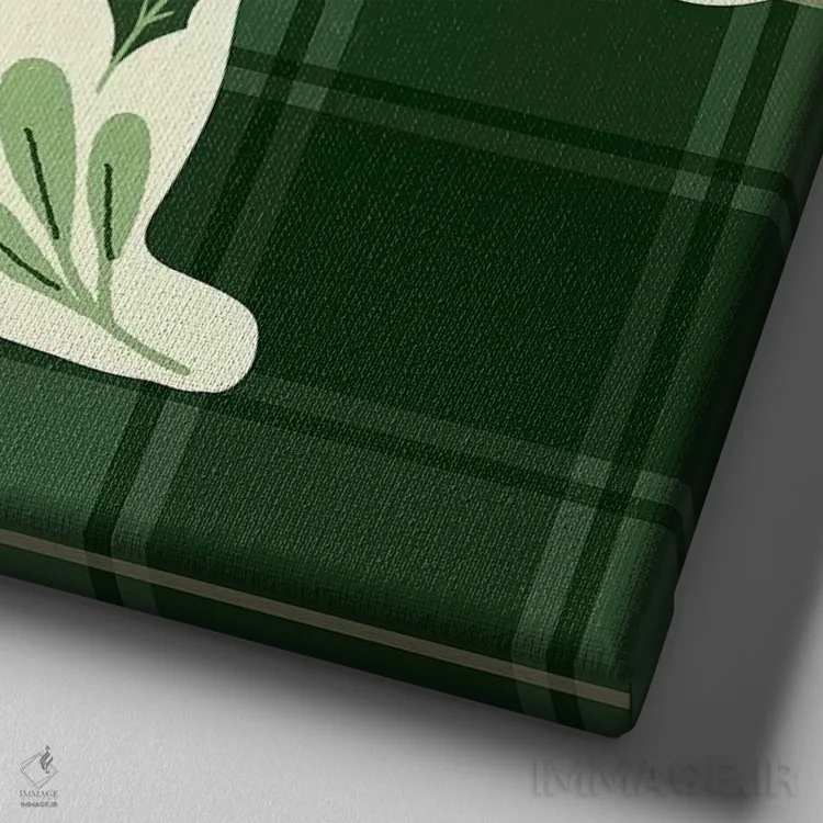 تابلو دکوراتیو "کلبه دنج کریسمس ۱" اثر لوییز آلن - نمای نزدیک بافت بوم