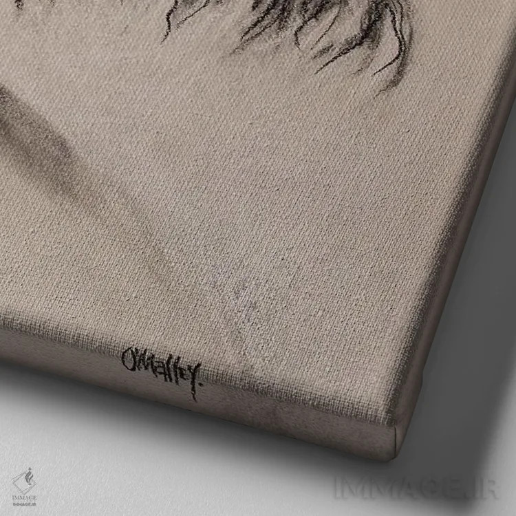 تابلو دکوراتیو "رویای خود را دنبال کن" اثر لیت او'مالی - نمای نزدیک بافت بوم