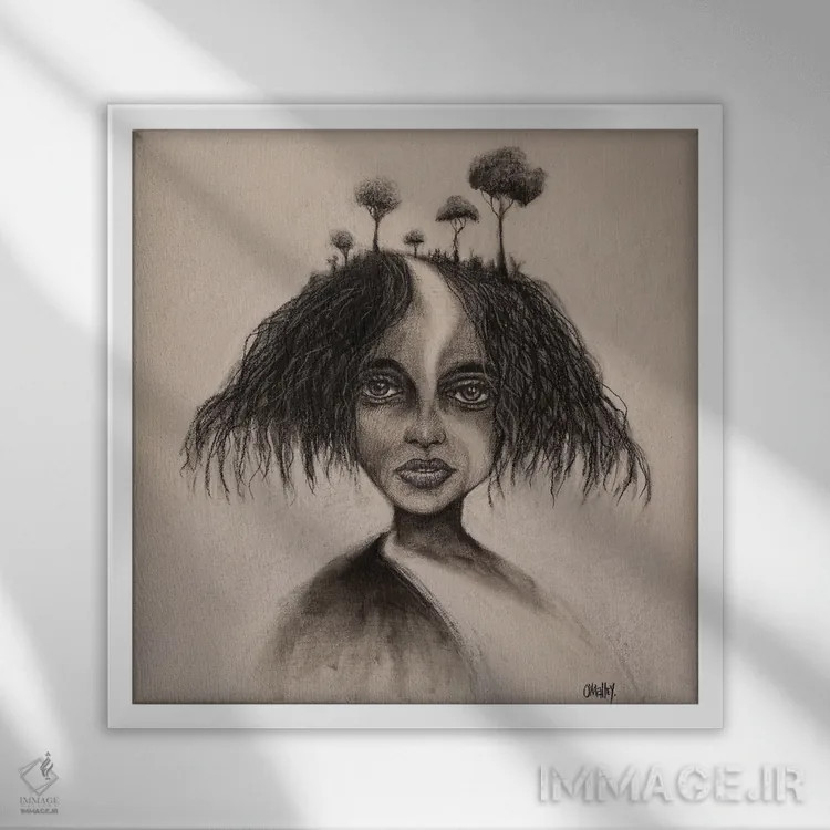 تابلو دکوراتیو "رویای خود را دنبال کن" اثر لیت او'مالی - نمای قابدار سفید