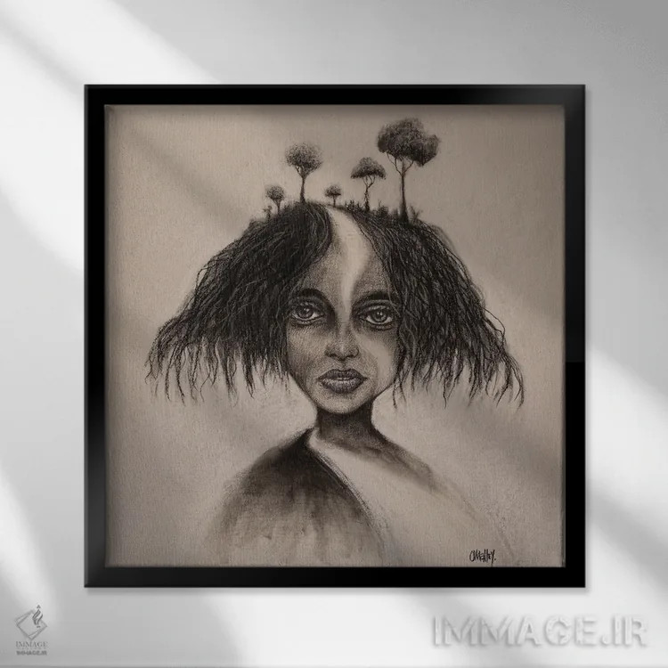 تابلو دکوراتیو "رویای خود را دنبال کن" اثر لیت او'مالی - نمای قابدار مشکی