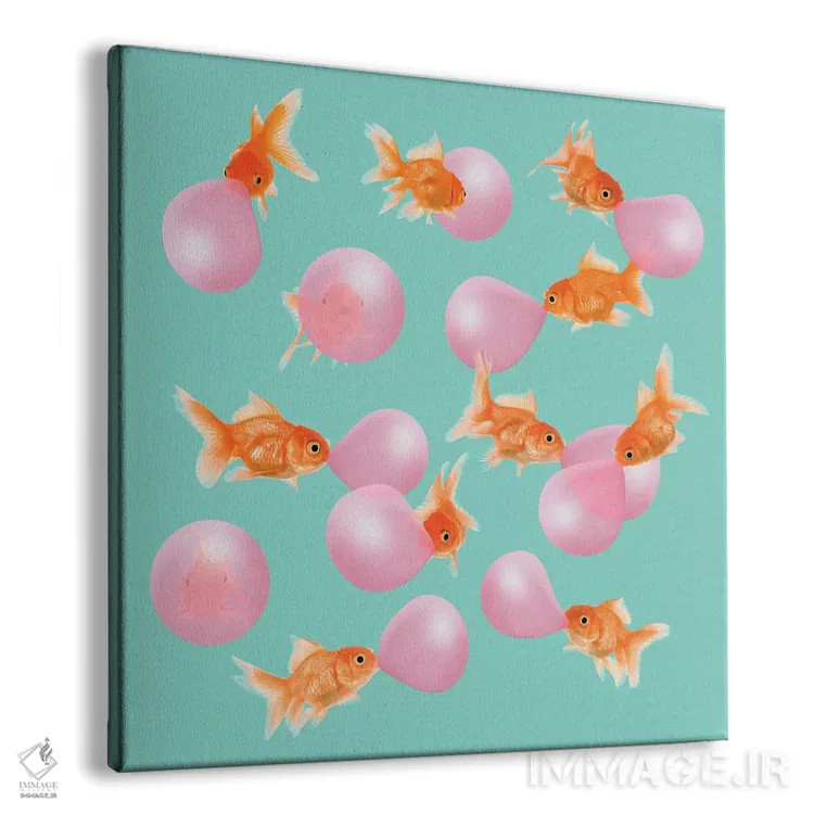 تابلو دکوراتیو "ماهی گلی آدامس بازی" اثر یوناس لوس - نمای پرسپکتیو محصول