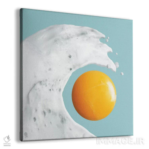 تابلو مینیمال "موج تخم مرغ" اثر یوناس لوس - نمای پرسپکتیو محصول