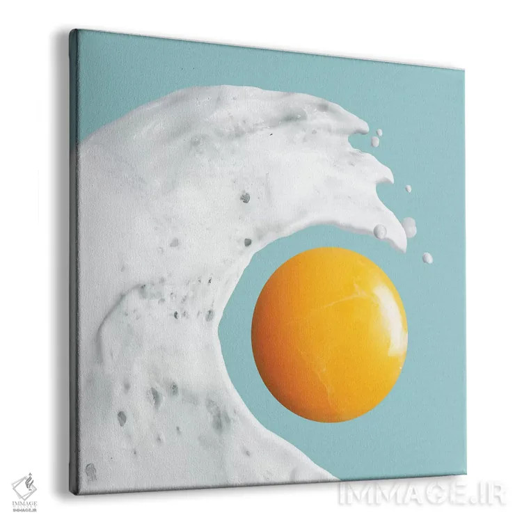 تابلو مینیمال "موج تخم مرغ" اثر یوناس لوس - نمای پرسپکتیو محصول