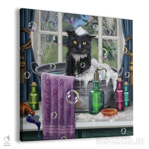 تابلو دکوراتیو "زمان حمام" اثر لیزا پارکر - نمای پرسپکتیو محصول