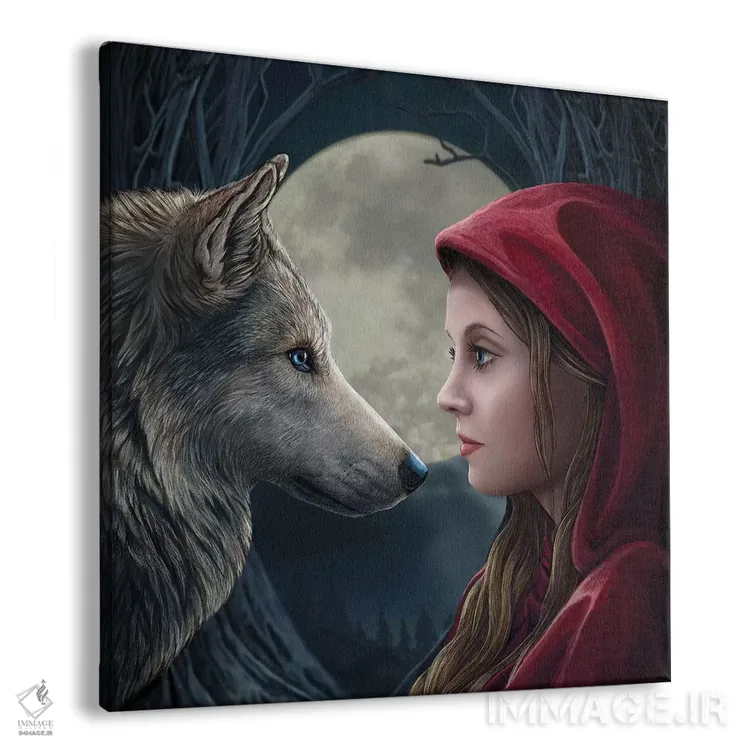 تابلو دکوراتیو "مسحور ماه، مربع" اثر لیزا پارکر - نمای پرسپکتیو محصول