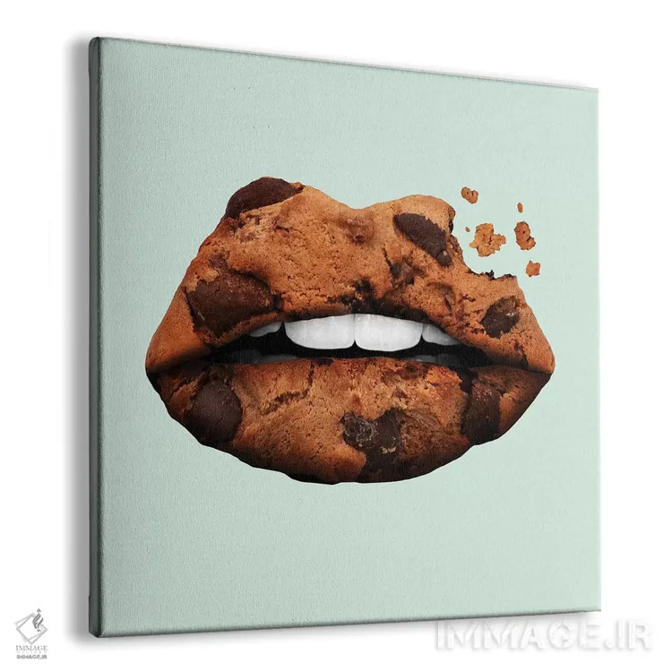 تابلو دکوراتیو "لب های کوکی" اثر یوناس لوس - نمای پرسپکتیو محصول