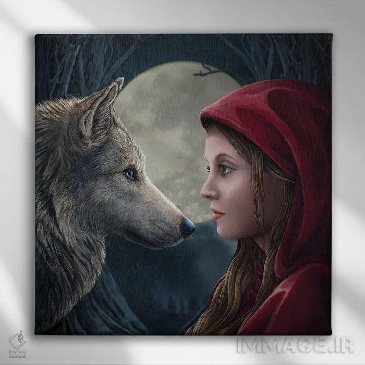 تابلو دکوراتیو "مسحور ماه، مربع" اثر لیزا پارکر - نمای روبهرو روی دیوار