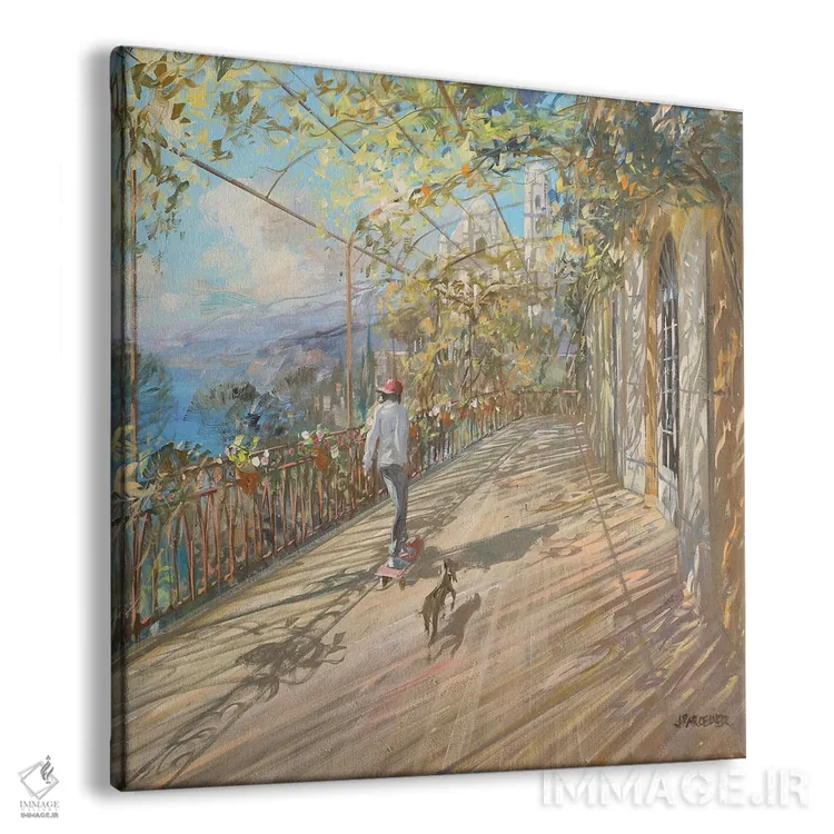 تابلو دکوراتیو "کودک و سگ" اثر لوران پارسلیه - نمای پرسپکتیو محصول