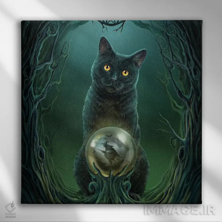 تابلو دکوراتیو "طلوع جادوگران، مربع" اثر لیزا پارکر - نمای روبهرو روی دیوار