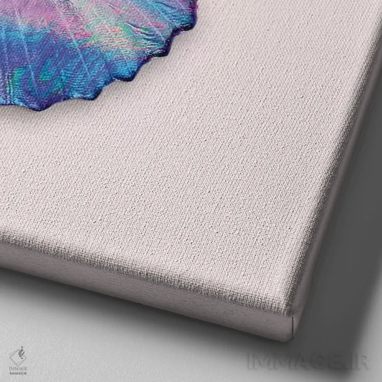 تابلو دکوراتیو "پروانه هولوگرافیک" اثر یوناس لوس - نمای نزدیک بافت بوم