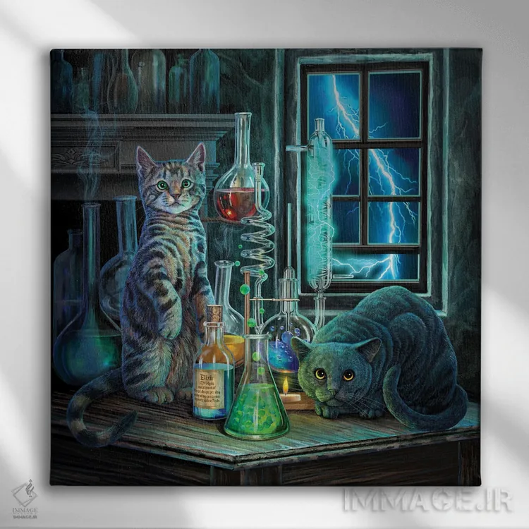 تابلو دکوراتیو "جکیل و هاید" اثر لیزا پارکر - نمای روبهرو روی دیوار