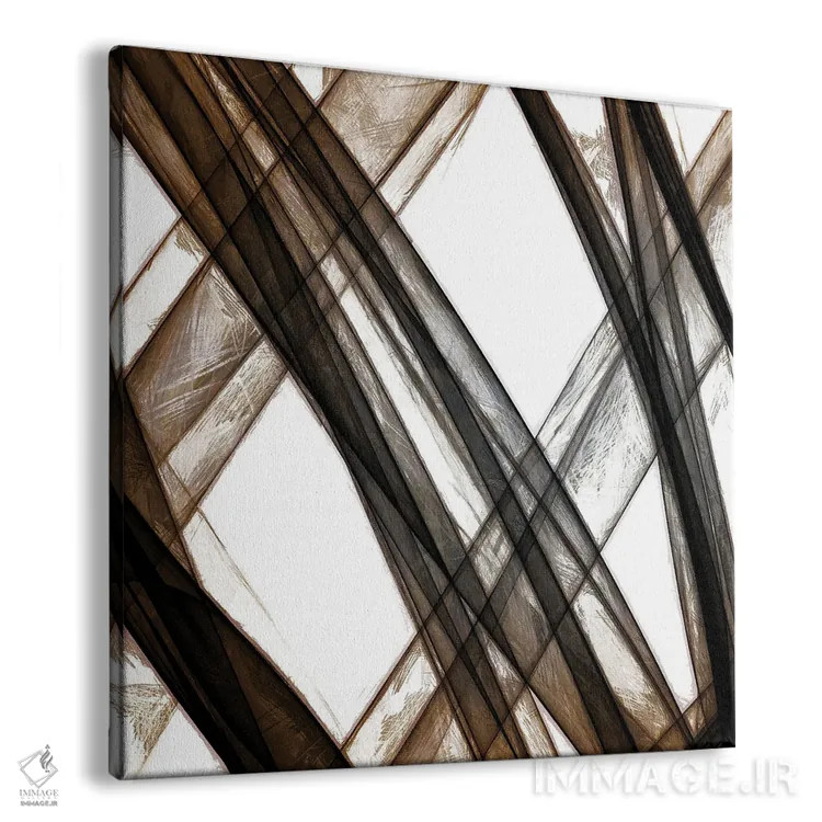 تابلو مینیمال "راه های متقاطع ۳" اثر آلونزو ساندرز - نمای پرسپکتیو محصول