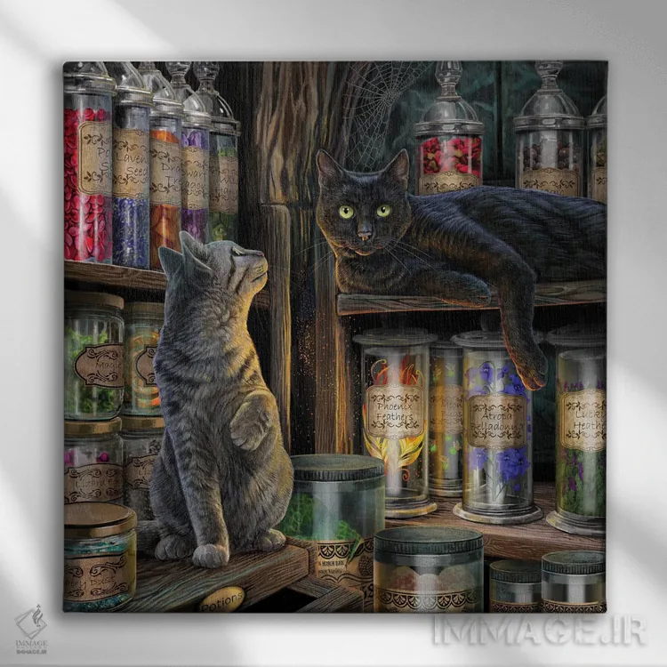 تابلو دکوراتیو "بازار جادویی" اثر لیزا پارکر - نمای روبهرو روی دیوار