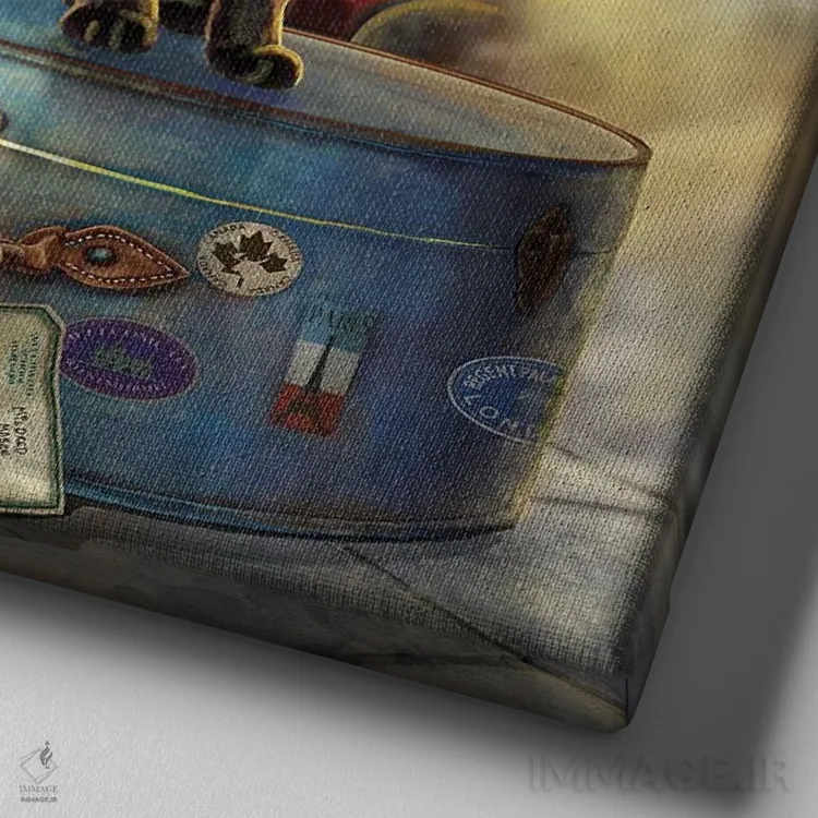 تابلو دکوراتیو "اکسپرس جنگل جادو" اثر لیزا پارکر - نمای نزدیک بافت بوم