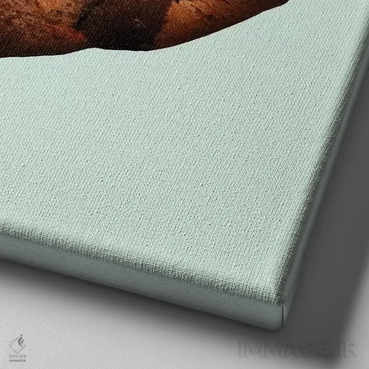 تابلو دکوراتیو "لب های کوکی" اثر یوناس لوس - نمای نزدیک بافت بوم