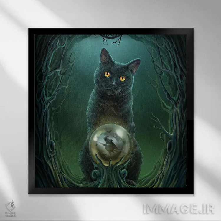 تابلو دکوراتیو "طلوع جادوگران، مربع" اثر لیزا پارکر - نمای قابدار مشکی