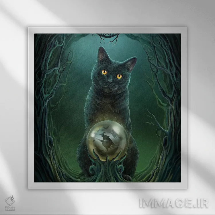 تابلو دکوراتیو "طلوع جادوگران، مربع" اثر لیزا پارکر - نمای قابدار سفید