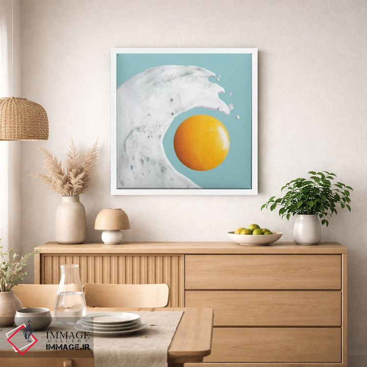 تابلو مینیمال "موج تخم مرغ" اثر یوناس لوس - D1W