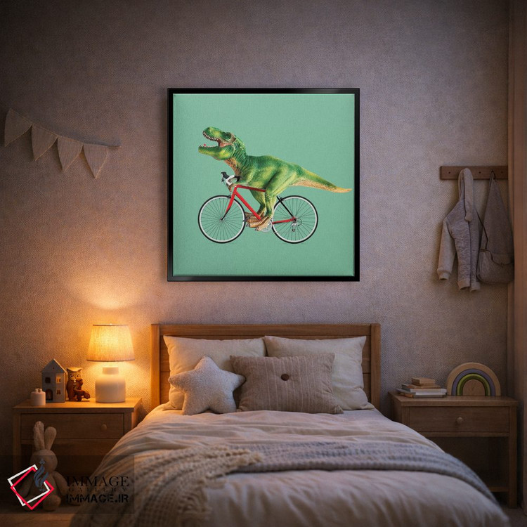 تابلو دکوراتیو "دوچرخه تیرانوسور" اثر یوناس لوس - D2B