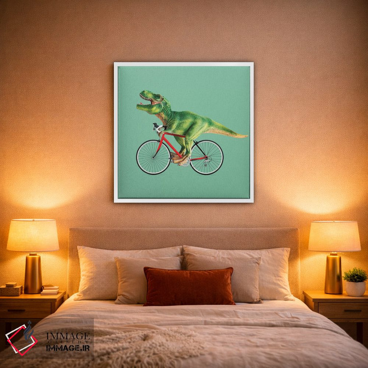 تابلو دکوراتیو "دوچرخه تیرانوسور" اثر یوناس لوس - D1W