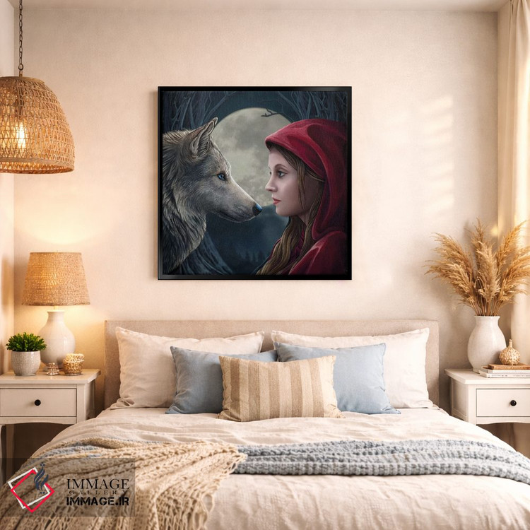 تابلو دکوراتیو "مسحور ماه، مربع" اثر لیزا پارکر - D1B