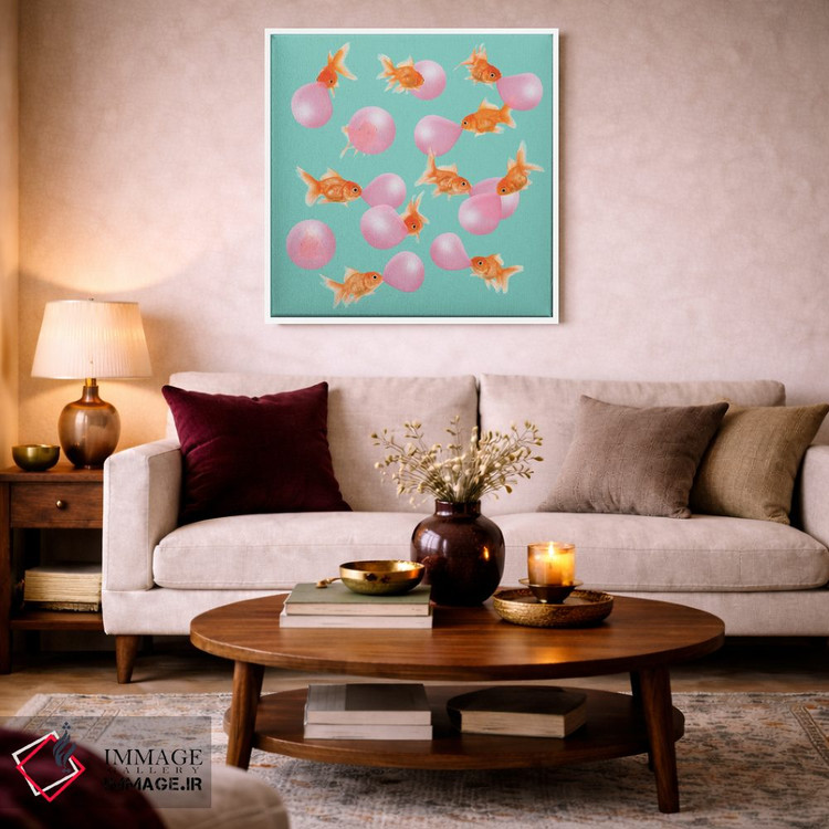 تابلو دکوراتیو "ماهی گلی آدامس بازی" اثر یوناس لوس - D3W